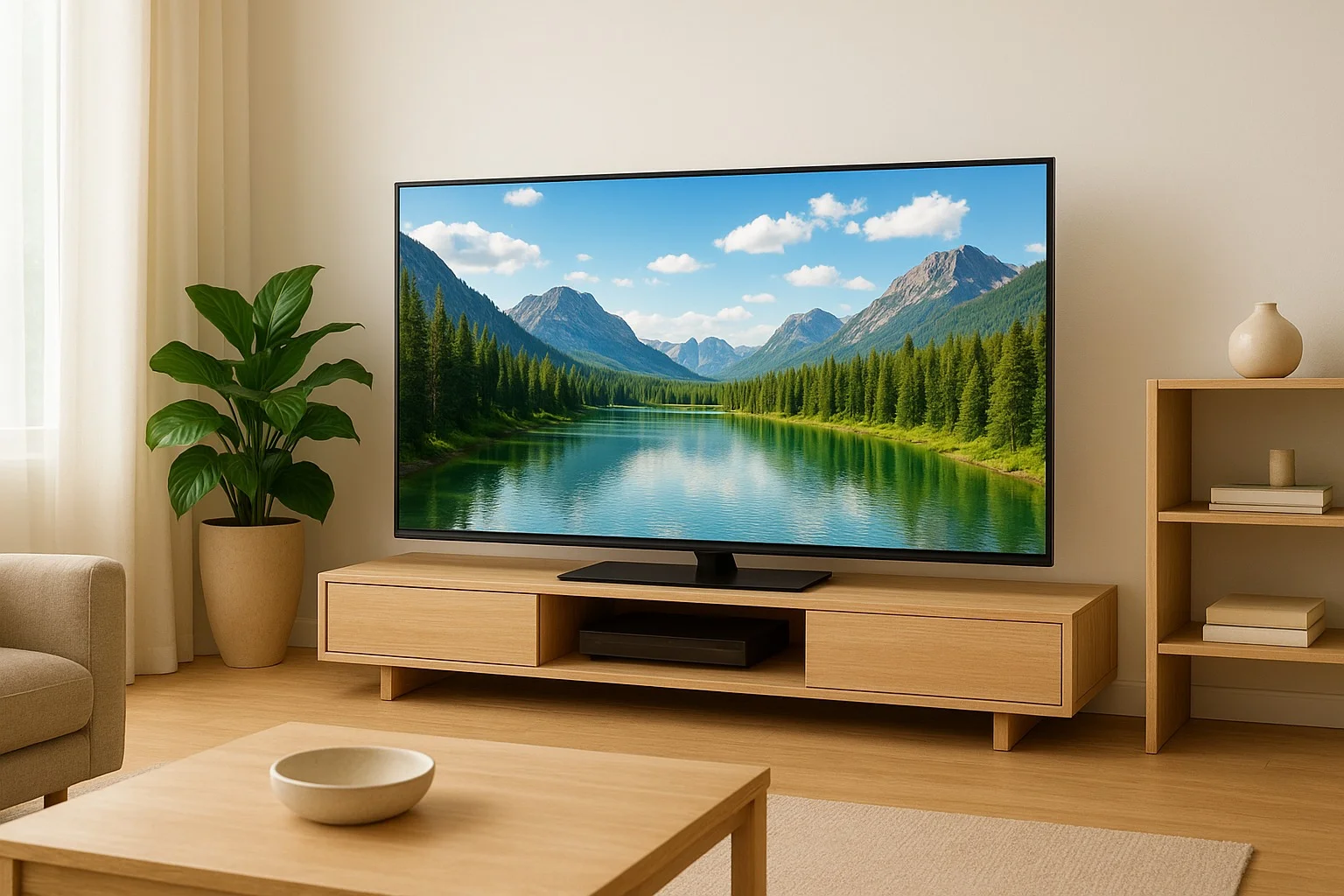 ابعاد تلویزیون ۶۰ اینچ چند سانتی‌متر است؟ بررسی اندازه واقعی، فاصله دید و نکات خرید